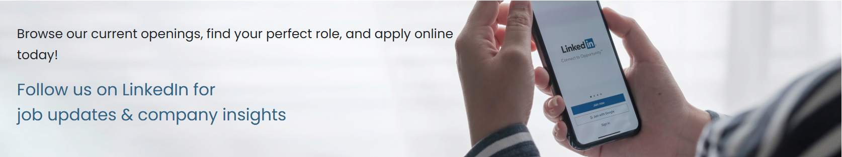 Browse our current openings, find your perfect role, and apply online today!